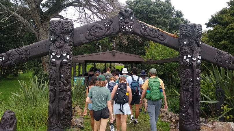 entrance to piritahi marae, waiheke island